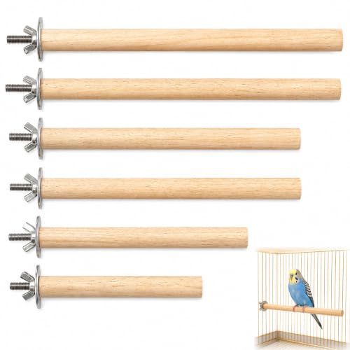 Qnvyw 6er Set Vogelzubehör, Sitzstangen Für Wellensittiche, Für Vogelkäfig Zubehör Und Wellensittich Spielzeug, Für Kanarienvogel Und Nymphensittich Zubehör