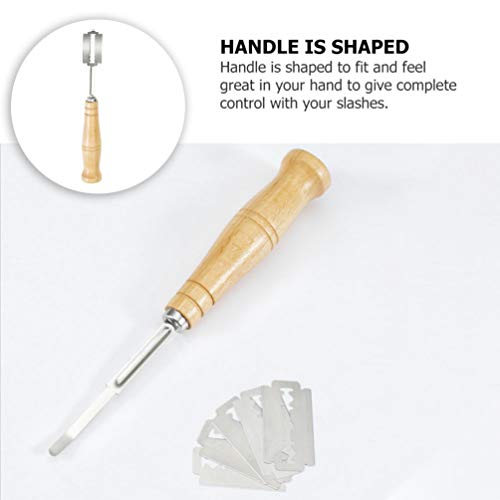 CLISPEED 1 Conjunto de Alça de Madeira para Pão Coxo Ferramentas de Corte Ferramentas de Corte de Ma
