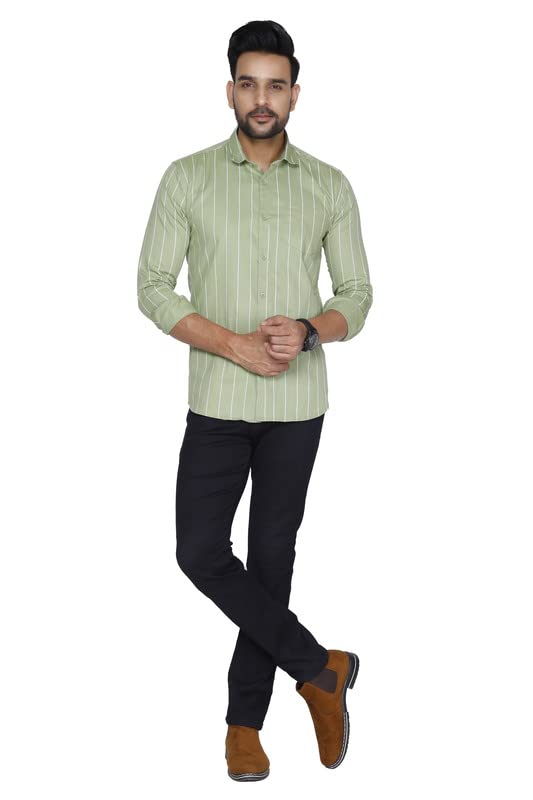 Image of Pure Cotton Solid Slim Fit Semi Casual Shirt for Men's & Boy's (Pack of 1)