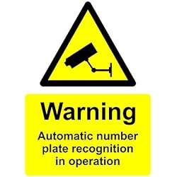 Señal de advertencia de circuito cerrado de circuito cerrado de seguridad para placa de matrícula de circuito cerrado de 3 mm, señal de aluminio de 300 mm x 200 mm