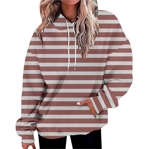 Christmas Deals 2024 Tunic Sweatshirt for Women UK Womens Oversized Hoodies Striped Plus Size Sweatshirts Long Sleeve Sweaters Pullover Fall Black of