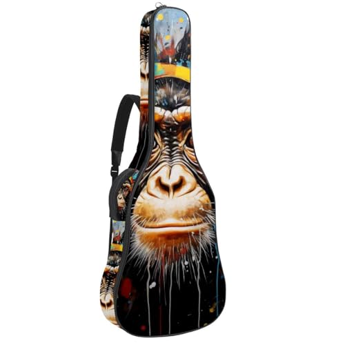 Sac de transport pour guitare acoustique 101,6 cm étanche motif singe