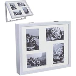 Dcasa Tapa Contador Multifotos Marcos de Fotos Decoración del hogar Unisex Adulto, Blanco (Blanco), única