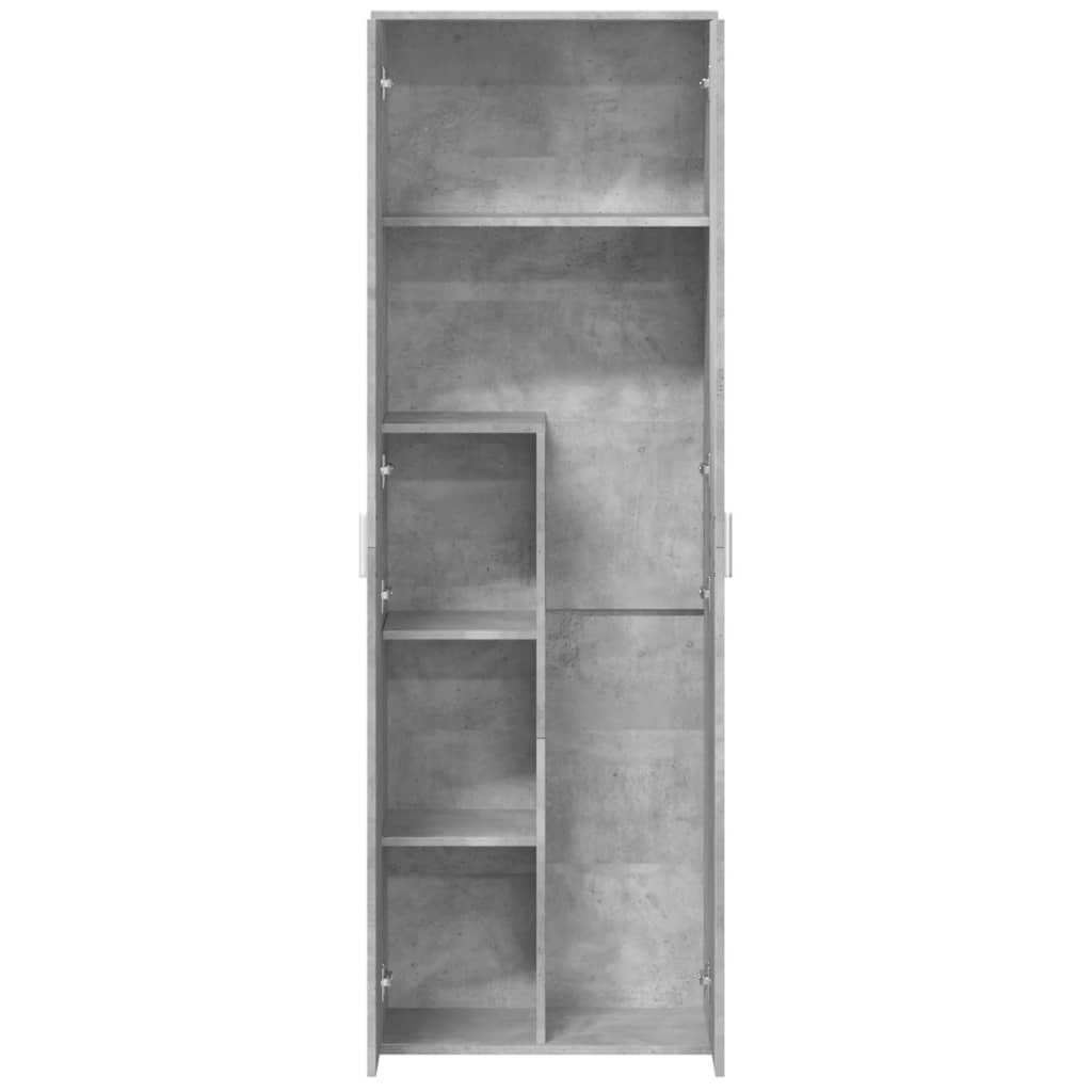 IKAYAA Armario Multiusos 2 Puertas Escobero y de Limpieza, Almacenaje Hogar, Madera de Ingeniería, 60x35x180 cm Gris Hormigón