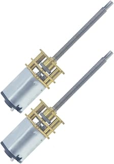 2Pcs DC 12V 600RPM M3 x 34mm 3-12V 20-3000RPM N20 Motor with Screw Thread for Arduino, Lead Screw Motor (12-600)