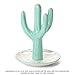 Ceramic Cactus Jewelry Ring Holder: Dish Holder with Cactus Shaped Display Stand for Engagement or Wedding Rings, Earrings and Bracelets - Trinket Tray and Jewelry Holders for Women