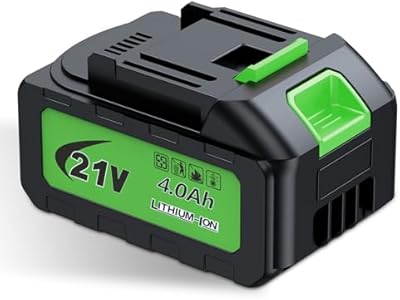 21V MAX 4.0Ah Lithium – Lon Battery, Extended Runtime, LED Charge Indicator, Compatible with Tools, Outdoor Equipment