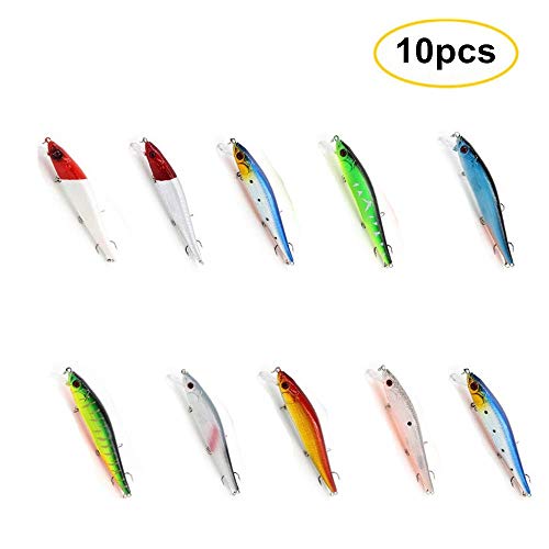 Persei Fishing Lures Large Hard Bait Minnow VIB Lure with Treble Hook Fishing