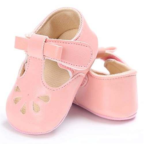RVROVIC Baby Girls Mary Jane Flats Princess Christening Baptism Infant Crib Shoes Toddler Prewalkers2