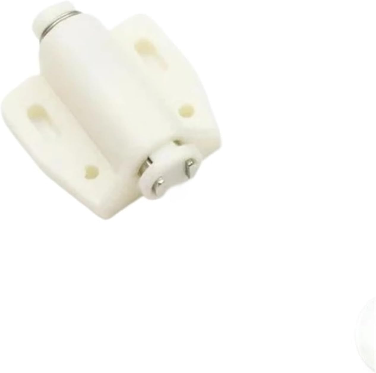 Magnetic Push Latches, 2Pcs Magnetic Catch Door Closers Push to Open Cabinet for Wardrobe(Double B White)