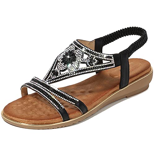 Sandales de plage bohème et nu-pieds plats légers pour flâner tout l'été