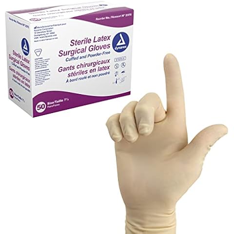 Dynarex Sterile Latex Surgical Gloves Cover