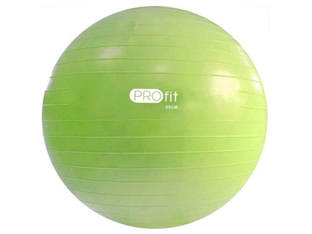 Profit DK2102 Gymnastic Pilates Ball 55 cm / 65 cm / 75 cm with Free Pump # Anti-Burst Seat Ball for Yoga Exercise Fitness Physiotherapy (Green, 65 cm)