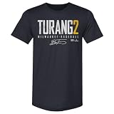 500 LEVEL Brice Turang Milwaukee Elite Men's Premium T-Shirt (Tri Navy, XL)
