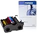 New & Improved 2ID Fargo YMCKO Ribbon Cartridge for DTC1250 | Genuine OEM | Upgraded 300 Prints (was 250) | Cleaning Roller | ID Card Printer Ribbon
