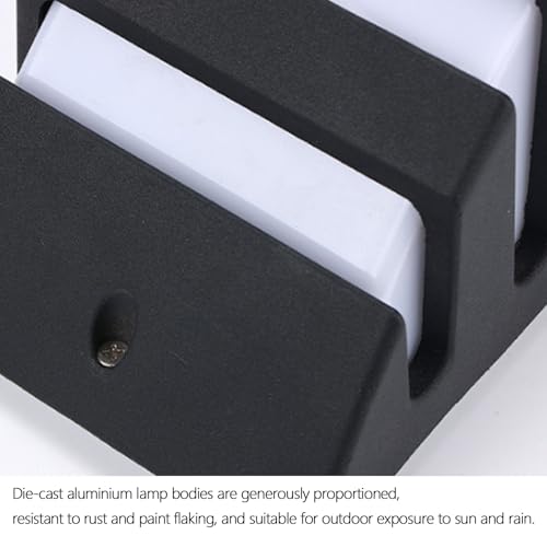 Lámpara de pared exterior impermeable IP65 negra LED moderna minimalista de 34cm 2