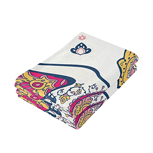 Absorbent Hand Towel Mandala Elephant Decorative Guest Towels 2 Pieces Soft Face Fingertip Towels For Bathroom Kitchen Gym Yoga - (28"X14") #TOP2