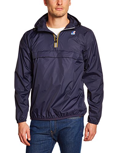 K-WAY Le Vrai Léon Impermeable, Azul (Depht Blue), M para Hombre