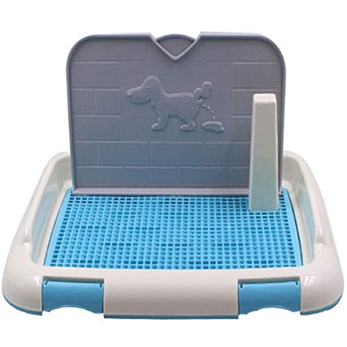 Grille splash et pee training pad intégrée sur plateau de toilette pour l'hygiène des chiens