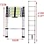 Aluminium Telescopic Ladder 8.5Ft 2.6M Telescoping Folding Ladder 9 Step Extendable Ladder Multipurpose for RV Home Loft Office DIY, 330lbs Load Capacity, EN131 Certified