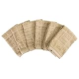 All-Clad Premium Solid Dish Cloth Set: Highly Absorbent, Super Soft - 100% Turkish Cotton Terry Looped, 13'x14' Dish Towels for Cleaning & Drying Dishes, Pan, Glassware, or Counter, 6-Pack, Cappuccino