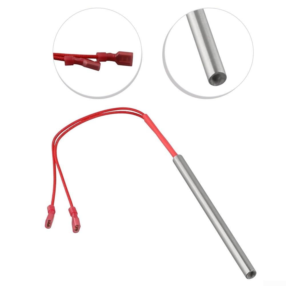 Barra de encendido de estufa de pellets de 300 W 230 V, elemento calefactor de acero inoxidable de 9,5 mm x 150 mm, pieza de repuesto para quemadores P6 P9 P12, accesorio de alto brillo para