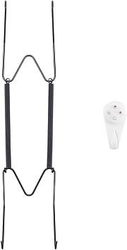 Plate Hangers for The Wall, Suitable for 9-11 inch Decorative Plate, Stainless Steel Wire Plate Holder with Wall Hooks and Rubber tip Protectors, Plate Hangers for Displaying Plates, Platter, Black