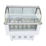 LGXEnzhuo 12 Pan Ice Cream Showcase Commercial Ice Cream Refrigerator Display...