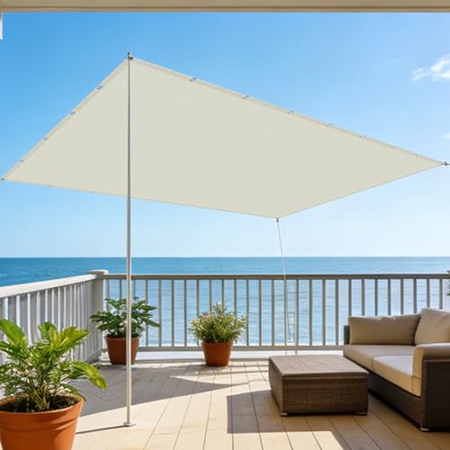 Voile d'ombrage polyester imperméable partiel pour extérieur sable - 2