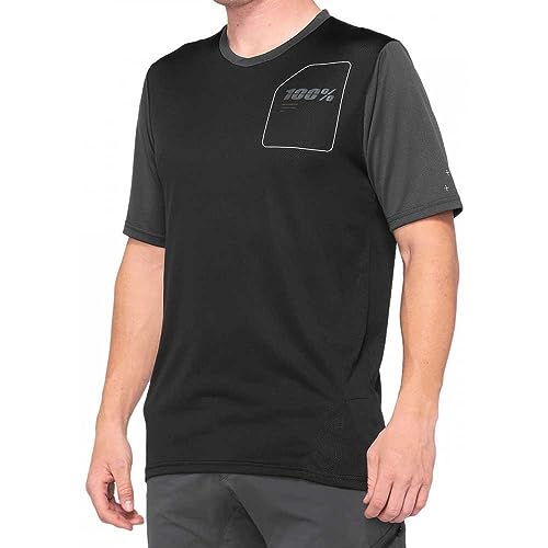 100% Ridecamp Mountain Biking Jersey - All Mountain Riding Apparel Black/Charcoal