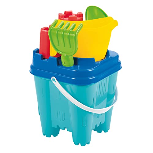 Seau De Plage Flamant Rose 17 Cm - Kit Sable Enfant (Pelle, Râteau, Tamis, Arrosoir) - Dès 18 Mois - Fabriqué En France