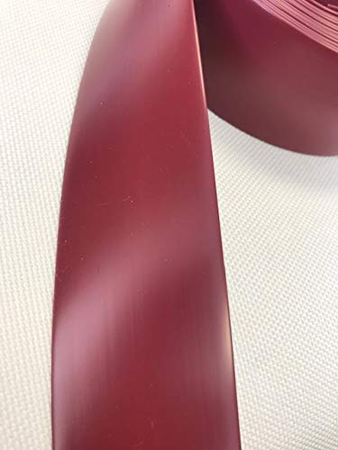 2" Wide x 200' Roll Vinyl Strap for Patio Pool Lawn Garden Furniture- Make Your Own Replacement Straps. (236 Burgundy)