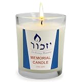 Memorial Candles for Loss of Loved One - Hand Poured 7oz Yahrzeit Candles (White) - Long Lasting 30hr Soy Wax Tribute for Jewish Sympathy, Shiva, Funeral & Remembrance - Unscented Bereavement Gifts