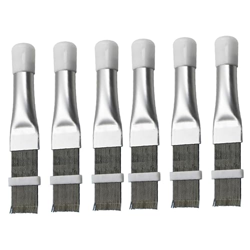 ROMISBABA 6 個 ステンレス スチール フィン コーム コンデンサー 冷却 クリーニング ラジエーター エバポレーター ストレートナー クリーナー ヘア コーム エアコン コンディショナー