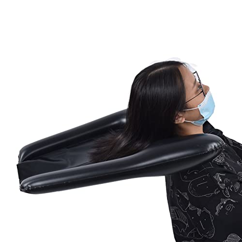 Pissente Portable Inflatable Shampoo Bowl Hair Washing Tray Hair Washing Basin for Bed Chair with Pump & Side Railings Elderly Disabled Pregnant