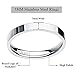 NOKMIT 3mm Titanium Rings High Polished Wedding Band for Women Dainty Stacking Stackable Band Thumb Pinky Ring Non Tarnish Comfort Fit Size 5 to 10 (Silver,8)