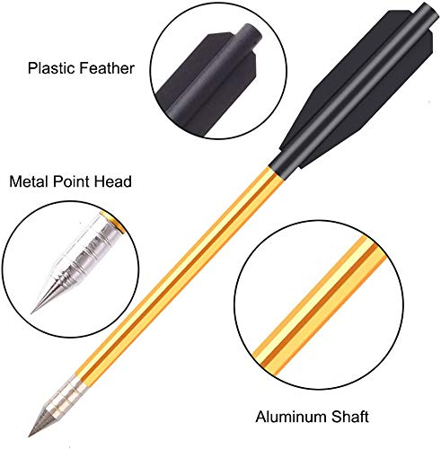 Foto von PMSM Aluminium Armbrust Pfeile mit Schlagschrauben, 50 bis 80 LBS für Jagd, Pistolenarmbrust,Armbrustbolzen, Präzisions-Zielscheibe, Bogenschießen (60 Stück)