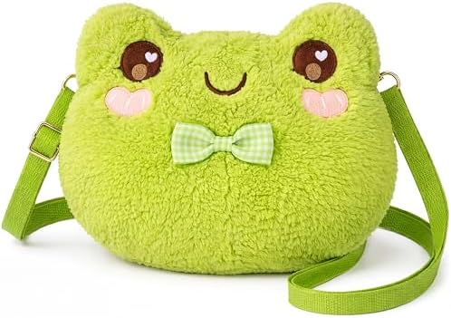 Crossbody Bag Cute Plush Purse Backpack Kawaii Wallet Girls Cartoon Animal Lolita Bag with Chain Strap