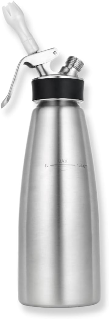 iSi North America, Inc. Gourmet Whip-Quart, Brushed Stainless Steel