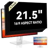 [5-Pack] 21.5 Inch Computer Privacy Screen for 16:9 Widescreen Monitor, Anti Glare Anti-UV Eye Protection Desktop PC LED Monitor Filter, Removable Anti-Scratch Screen Film 21in