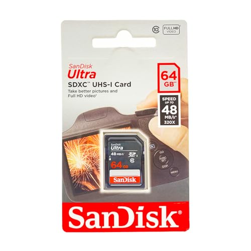 Image of SanDisk Ultra 64GB UHS-I Class 10 SDXC Memory Card (SDSDUNB-064G-GN3IN)