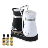 AMONENZ Salière et Poivrière Ensemble, 120ml Avec Support Saliere et Poivriere de...