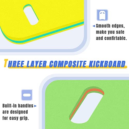 Strpretty Basic 2Pcs Safty Swimming Training Aid Kickboard, U Design Swim Pool Float Floating Buoy Hand Board (17"X12"), Orange & Yellow #TOP1