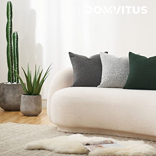 DOMVITUS Luxury Decorative Throw Pillow Cover 18 x 18 Inch Textured Boucle Square Sofa Couch Pillow for Living Room Woven Accent Cushion Case, 1PC, Graphite Grey by DOMVITUS - Image 6