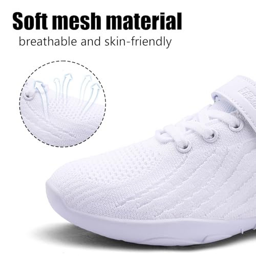 FUQIAO Girls White Cheerleading Shoes Breathable Sneakers 3 Big Kid by FUQIAO - Image 5