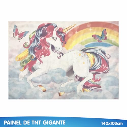 Kit Festa Fácil Unicórnio Arco Iris Decoração Aniversário