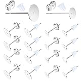 500Pcs Earring Posts Stainless Steel, Hypoallergenic Flat Pad Earring Studs