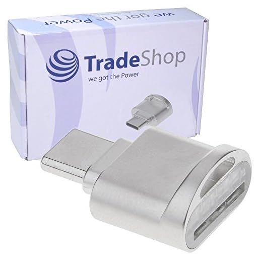 Trade-Shop USB 3.1 Typ C Micro SD Card Reader Karten Leser Lesegerät Kartenleser OTG Adapter für Kodak Ektra Lenovo Moto Z Force Play Phab 2 Plus Pro LG G5 SE G6 G6+ Nexus 5X