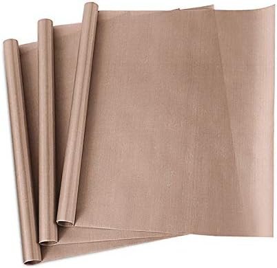 3 Pack PTFE Teflon Sheet for Heat Press Transfer Sheet Non Stick 16 x 20" Heat Transfer Paper Reusable Heat Resistant Craft Mat