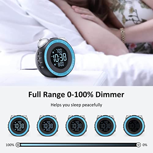 OCUBE Alarm Clock for Heavy Sleepers or Hearing Impaired, Loud Alarm Clock with Bed Shaker, Deaf Alarm Clocks with Vibrating, Adjustable Dimmer and Volume, Snooze,USB Charging Port